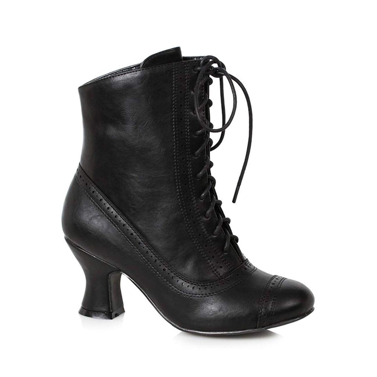 Victorian 2.5" Heel Women's Mid Calf Lace Up Costume Boot (Black) - Size 9