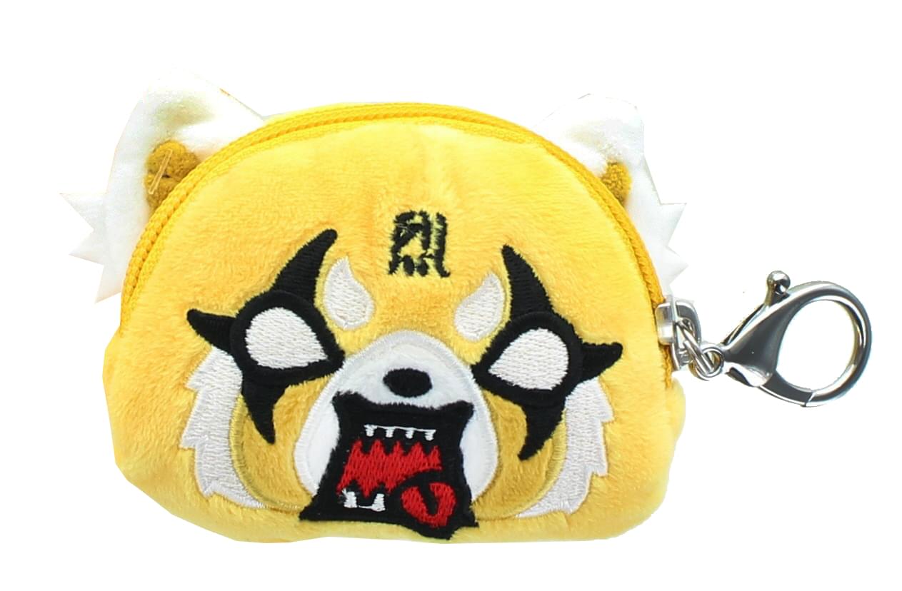 Aggretsuko Calm/Rage Face Keychain Plush Coin Purse