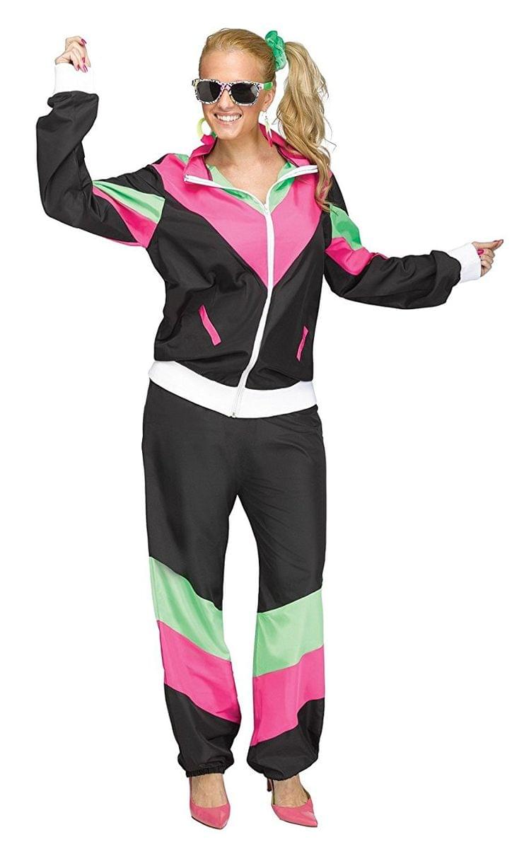 80's Track Suit Adult Costume, M/L10/14