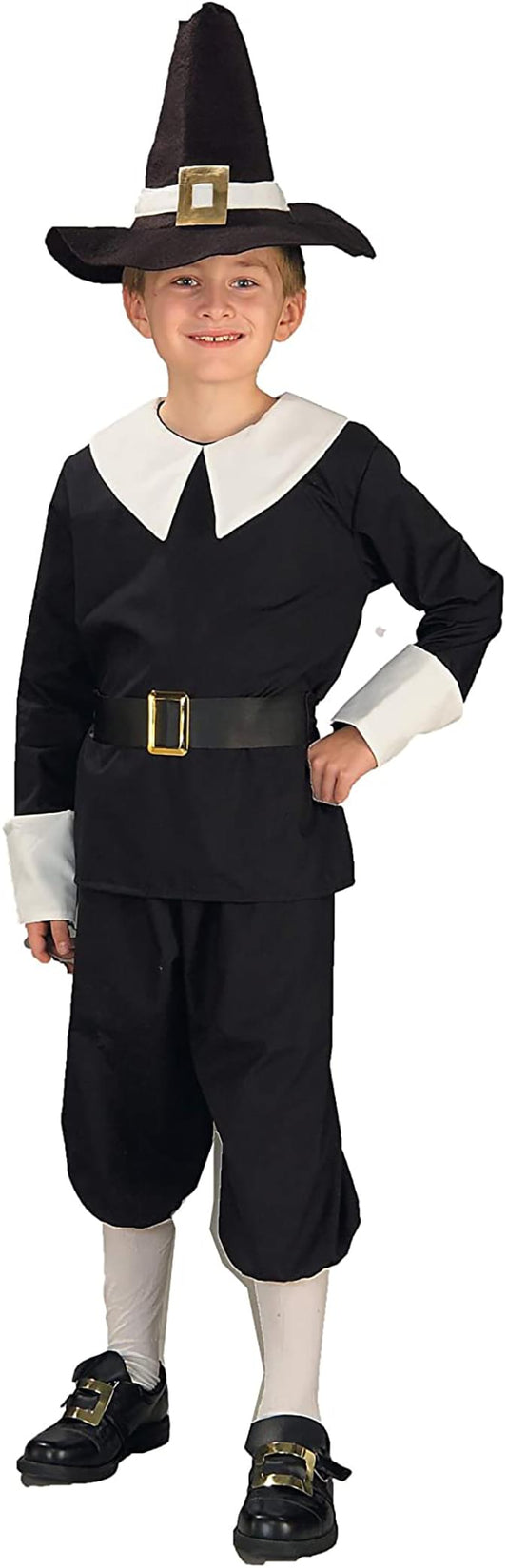 Thanksgiving Pilgrim Boy Costume Child Medium