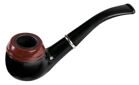 Vintage Black Wood Costume Tobacco Pipe One Size