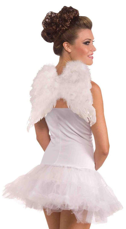 White Costume Feather Angel Wings One Size