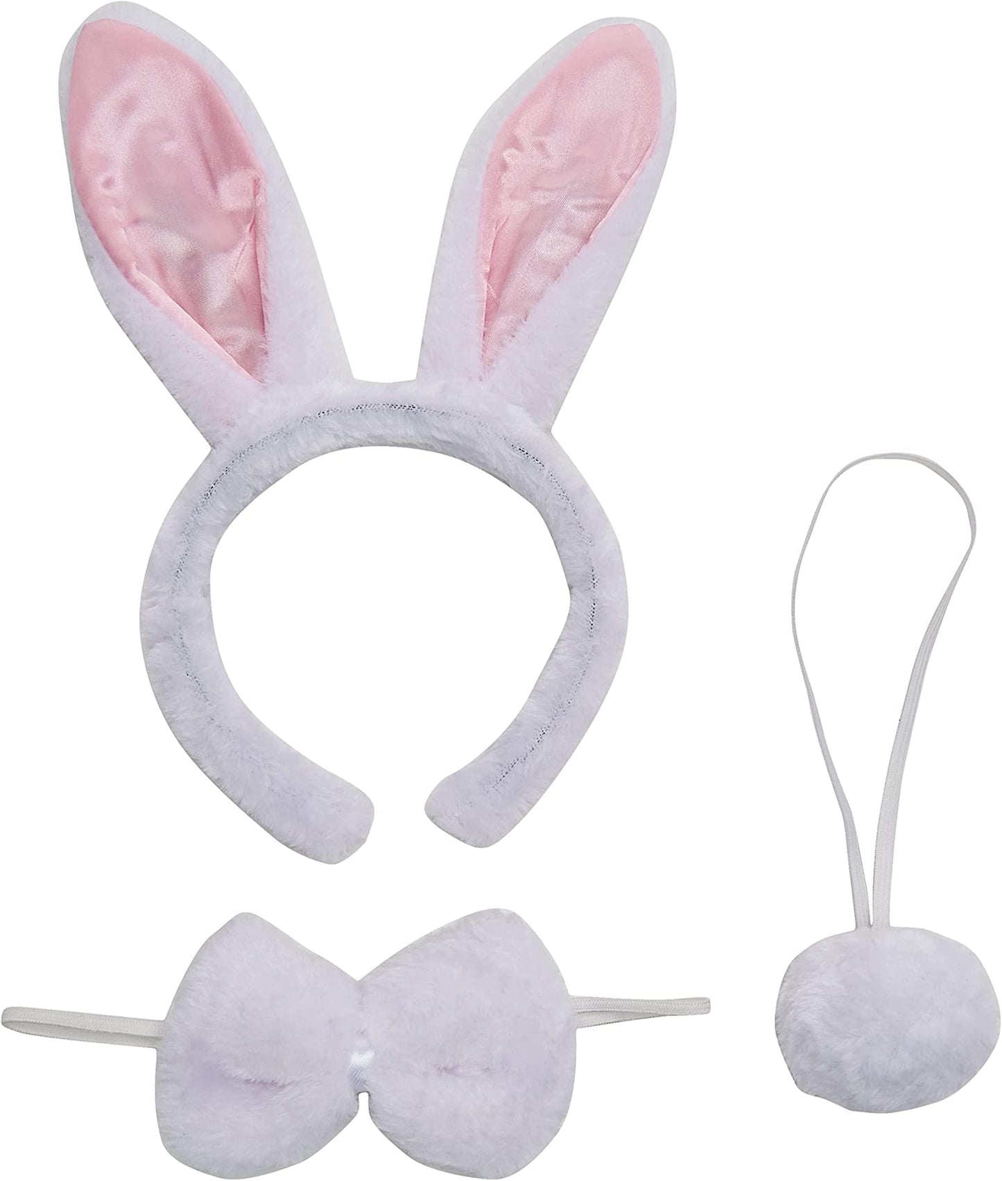 Animal Costume Accessory Kit Adult: White Bunny One Size