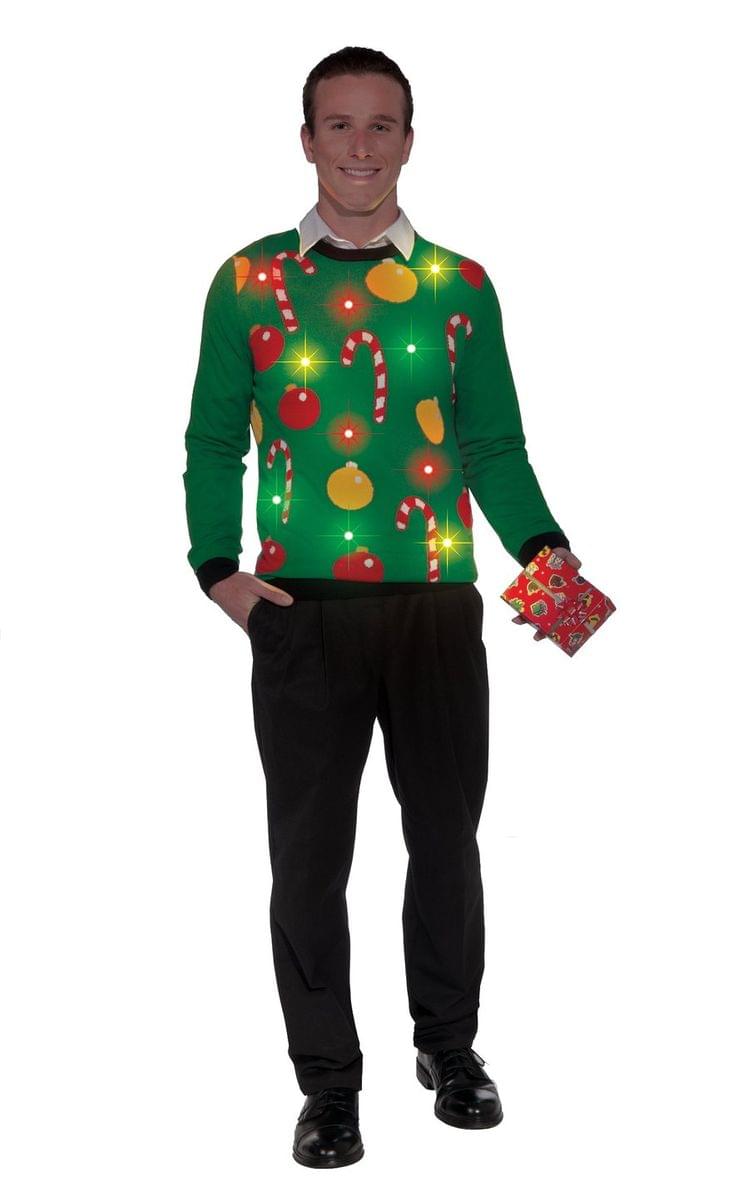 Tis The Season Light-Up Adult Ugly Christmas Sweater Medium