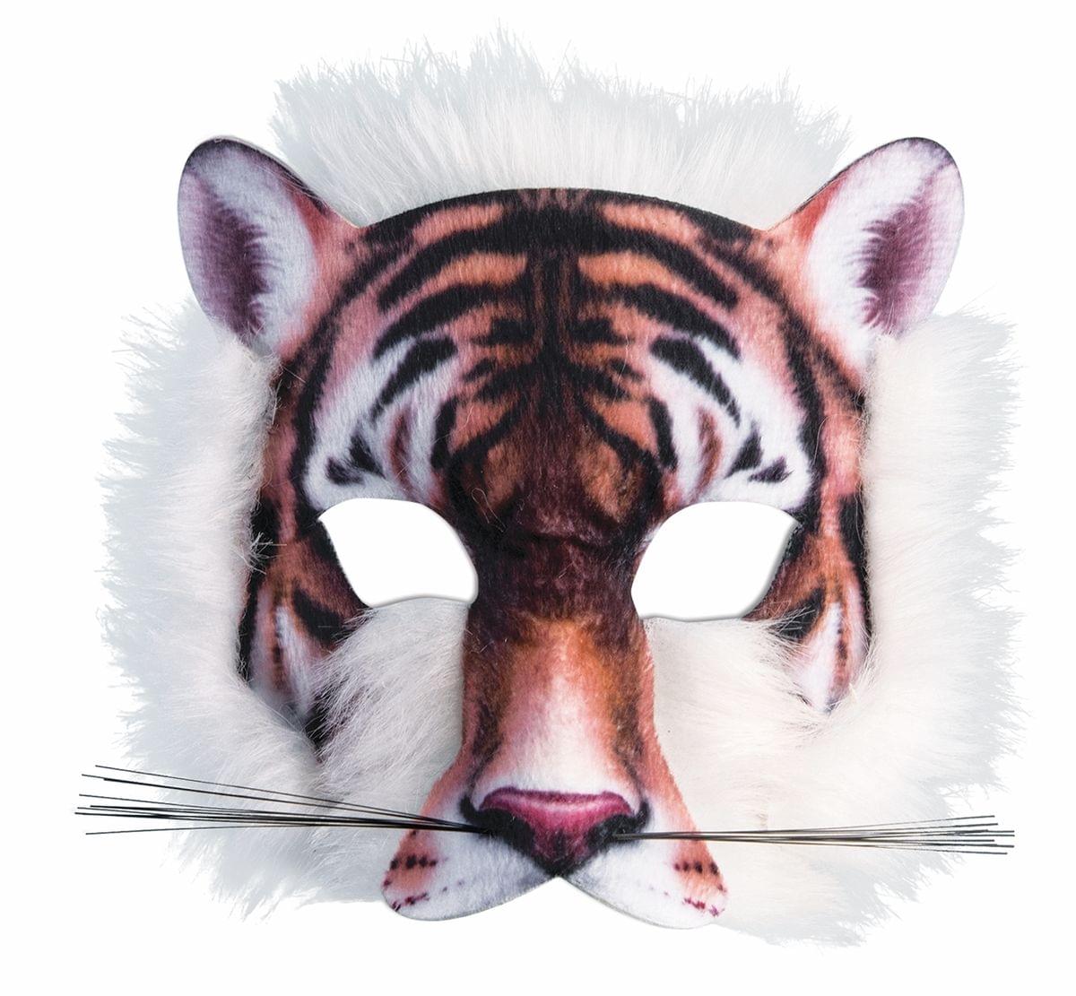 Tiger 3D Print Costume Half Mask