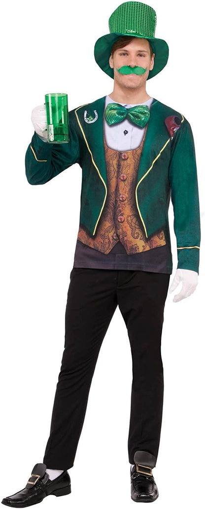 3D Instantly Irish Photo-Real Printed Adult Costume Top § One Size