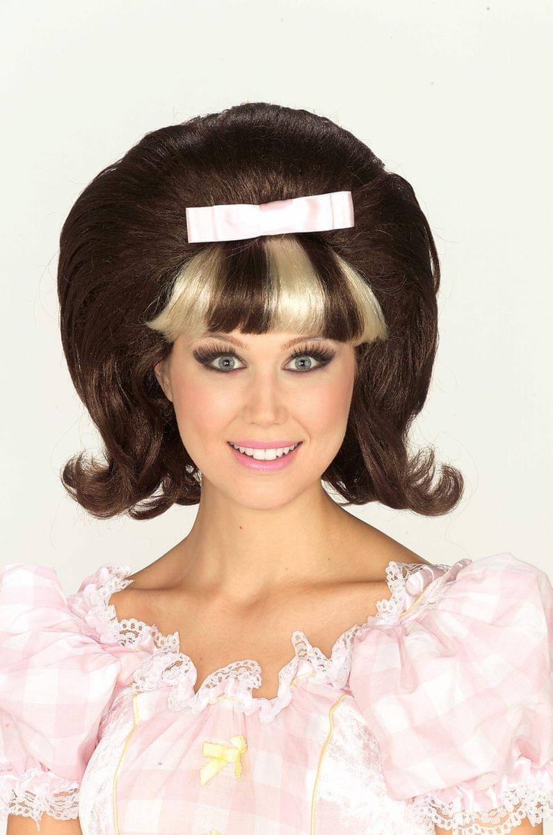 60's Princess Brown & Blonde Adult Costume Wig