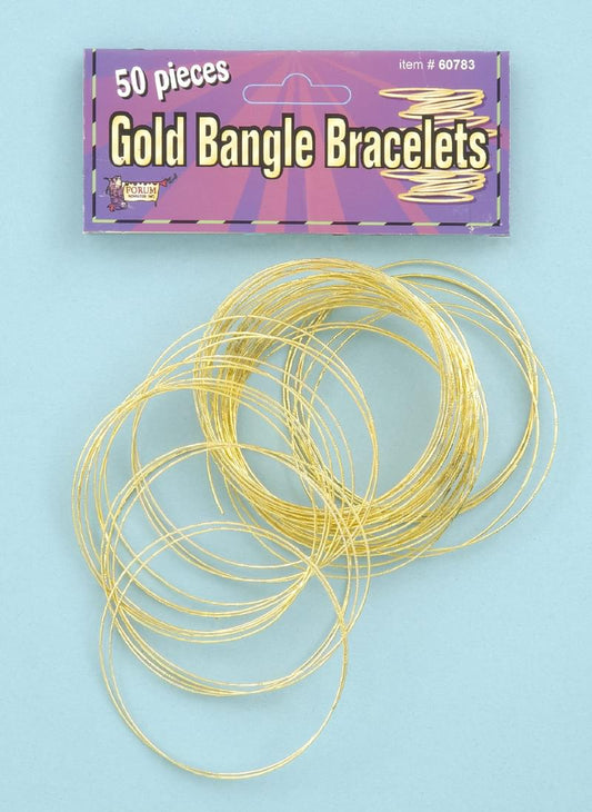 50 Gold Bangle Costume Bracelets