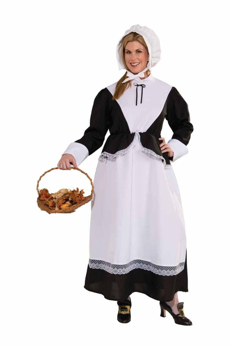 Thanksgiving Colonial Pilgrim Costume Dress Adult Plus Plus Size