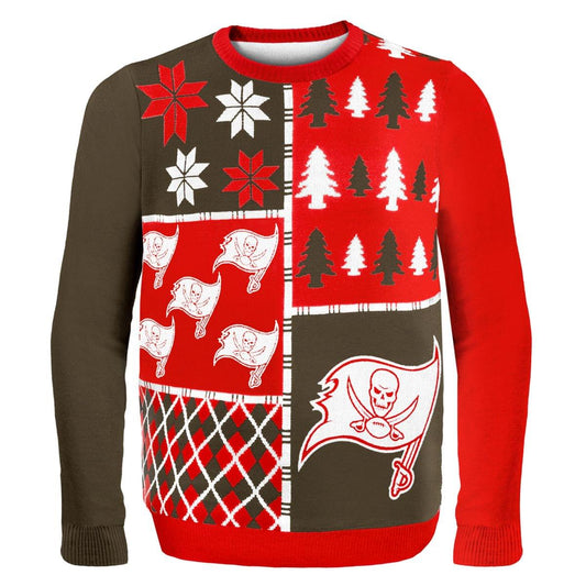 Tampa Bay Buccaneers Busy Block NFL Ugly Sweater X-Large