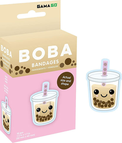 Boba Tea Bandages § Set of 18 Individually Wrapped Self Adhesive Bandages