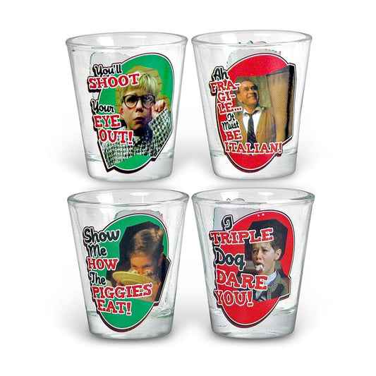 A Christmas Story Quotes 4 Piece Shot Glass Set