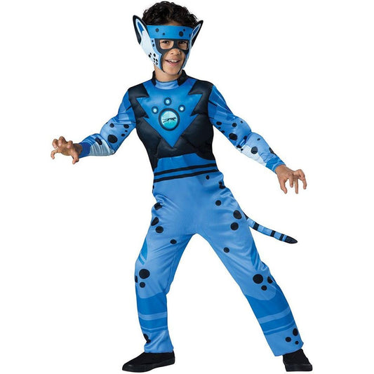 Wild Kratts Child Muscle Chest Costume Blue Martin Kratt Cheetah Size 8