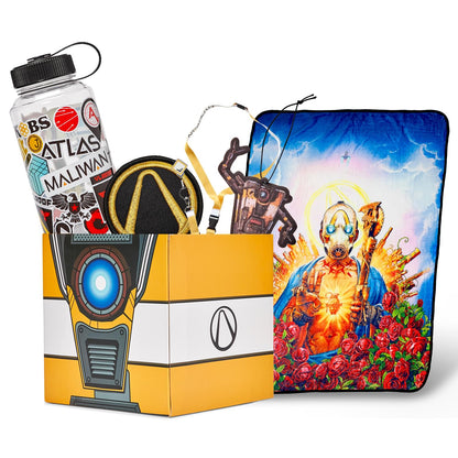 Borderlands LookSee Mystery Gift Box #2 § Psycho Blanket § Lanyard § Water Bottle § More