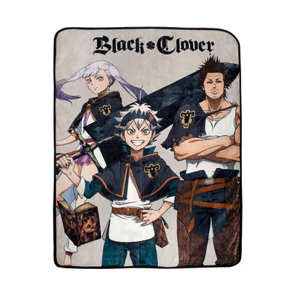 Black Clover Fleece Throw Blanket § 45 x 60 Inches