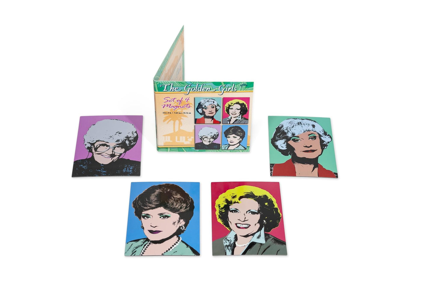 The Golden Girls Collectible Warhol Art Style 4-Magnet Set § 4-Inch Tall Magnets