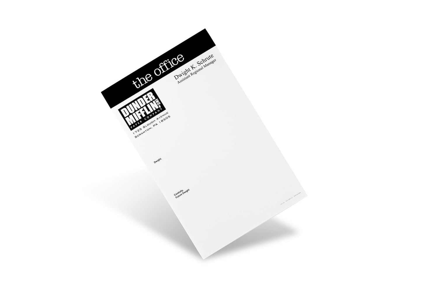 The Office “Dear Future Dwight” 5x8-Inch 50-Sheet Notepad