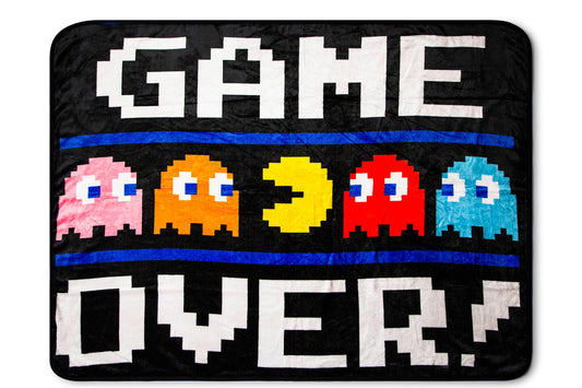 Pac-Man "Game Over" Fleece Throw Blanket § 45 x 60 Inch Cozy Blanket