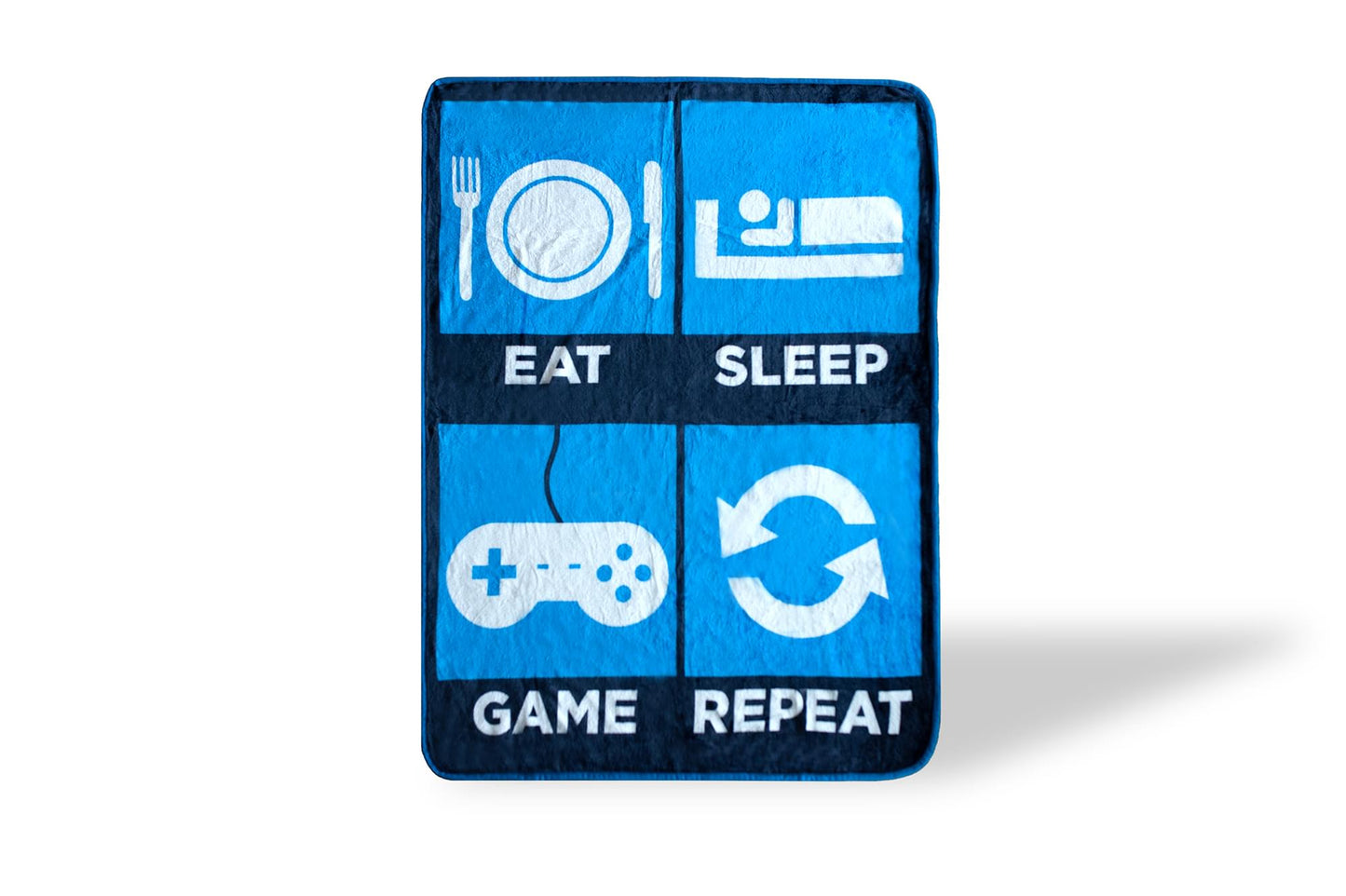 Eat Sleep Game Repeat Large Gamer Fleece Throw Blanket § 60 x 45 Inches