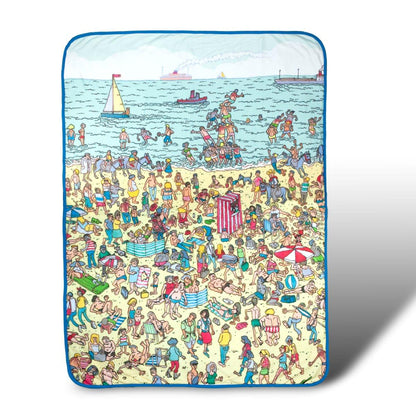 Where's Waldo On The Beach Lightweight Fleece Throw Blanket § 45 x 60 Inches