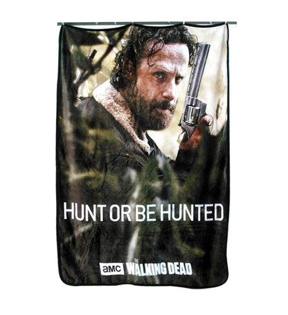 Walking Dead Rick Grimes Hunt Or Be Hunted Lightweight Blanket § 45 x 60 Inches