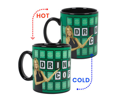 Wheel of Fortune "Drink More Coffee" Color-Changing Mug § Holds 16 Ounces