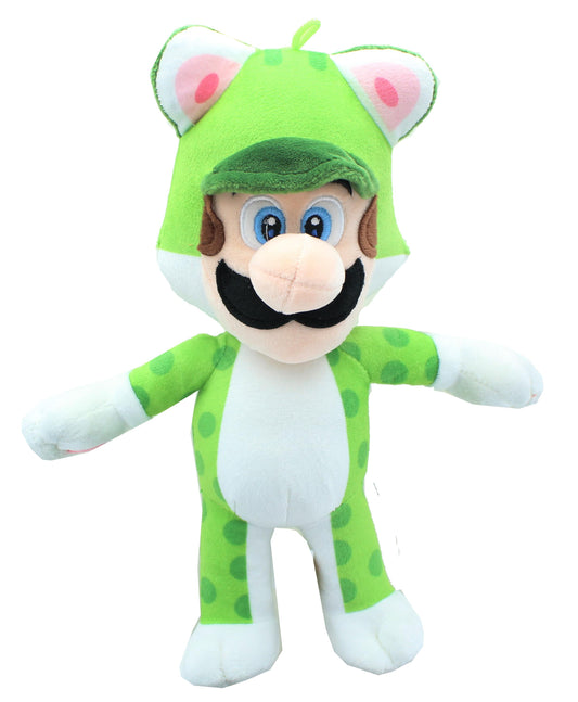 Super Mario 12 Inch Character Plush § Neko Cat Luigi