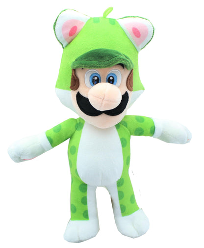 Super Mario 12 Inch Character Plush § Neko Cat Luigi