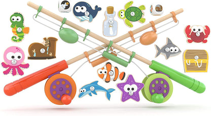 J'adore Wooden Magnetic Fishing Game Toy