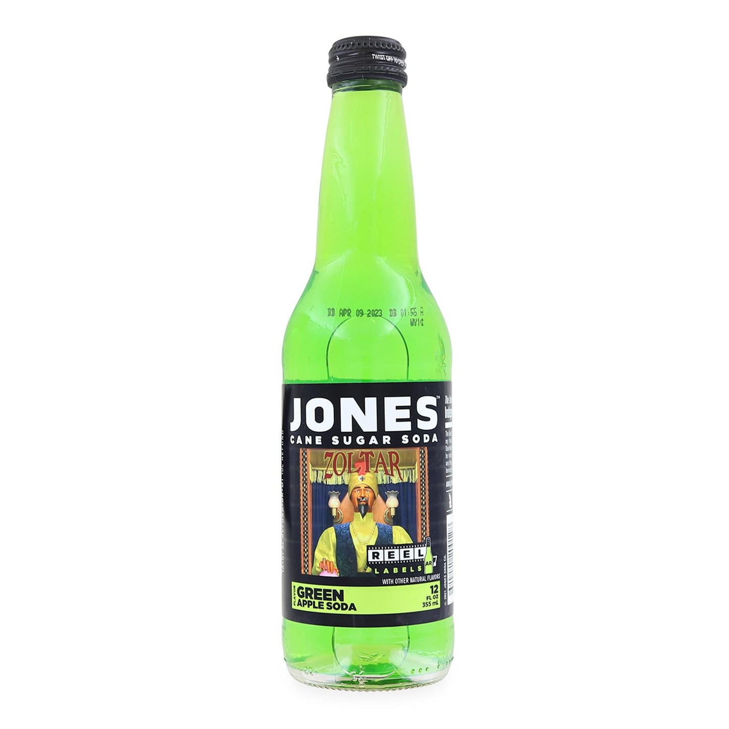 Zoltar AR Reel Label 12oz Jones Soda § Green Apple