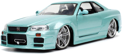 The Fast and the Furious Brians Nissan Skyline GT-R R34 1:24 Die Cast Vehicle