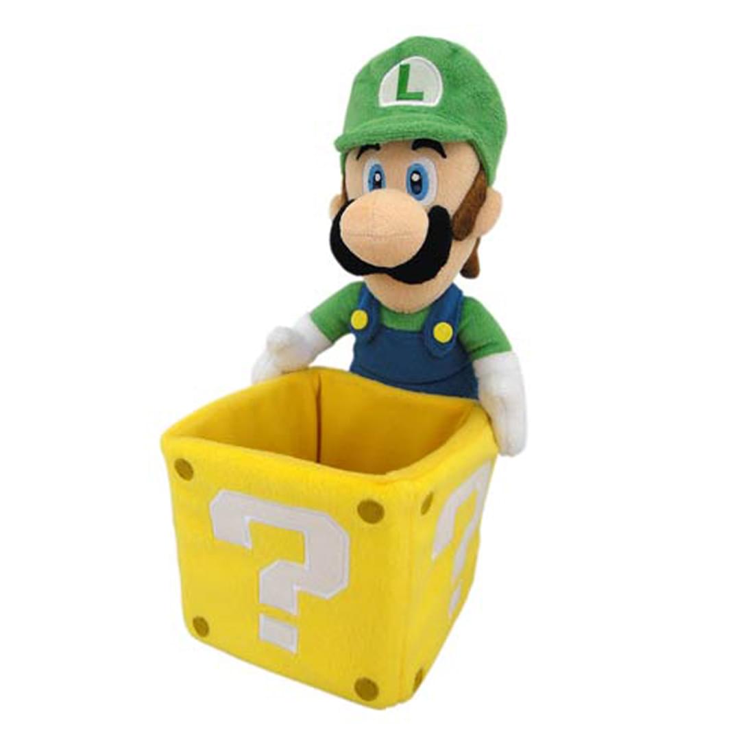 Super Mario Bros. 9" Plush: Luigi with Coin Box