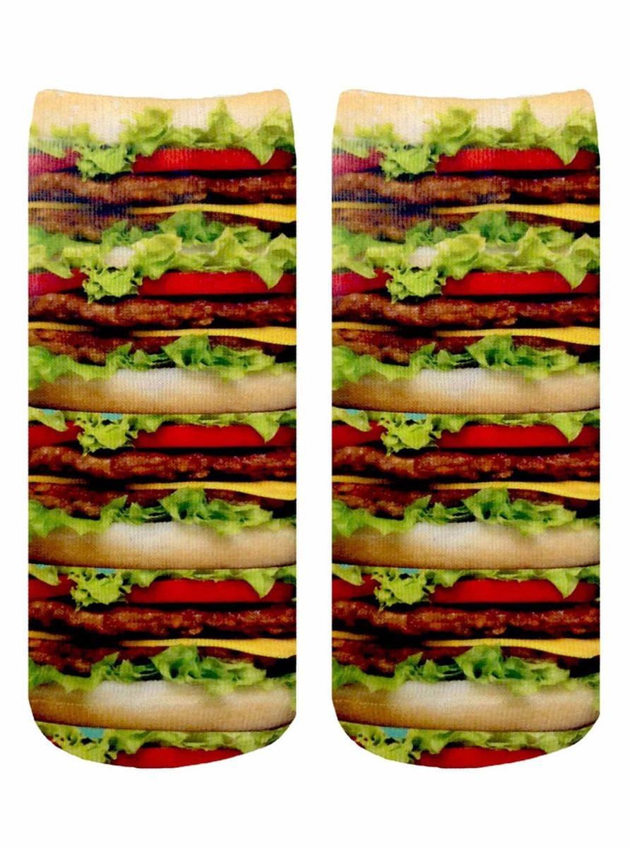 Stacked Hamburgers Photo Print Ankle Socks