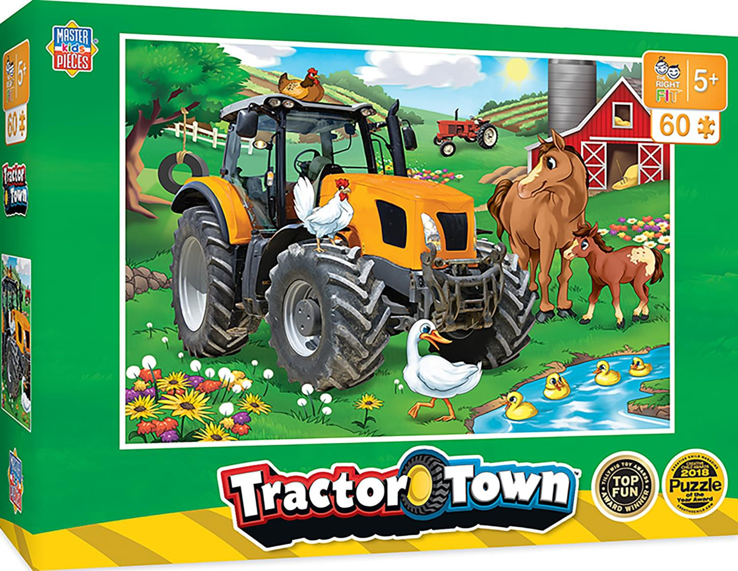 Tractor Town Farmer Millers Pond 60 Piece Jigsaw Puzzle