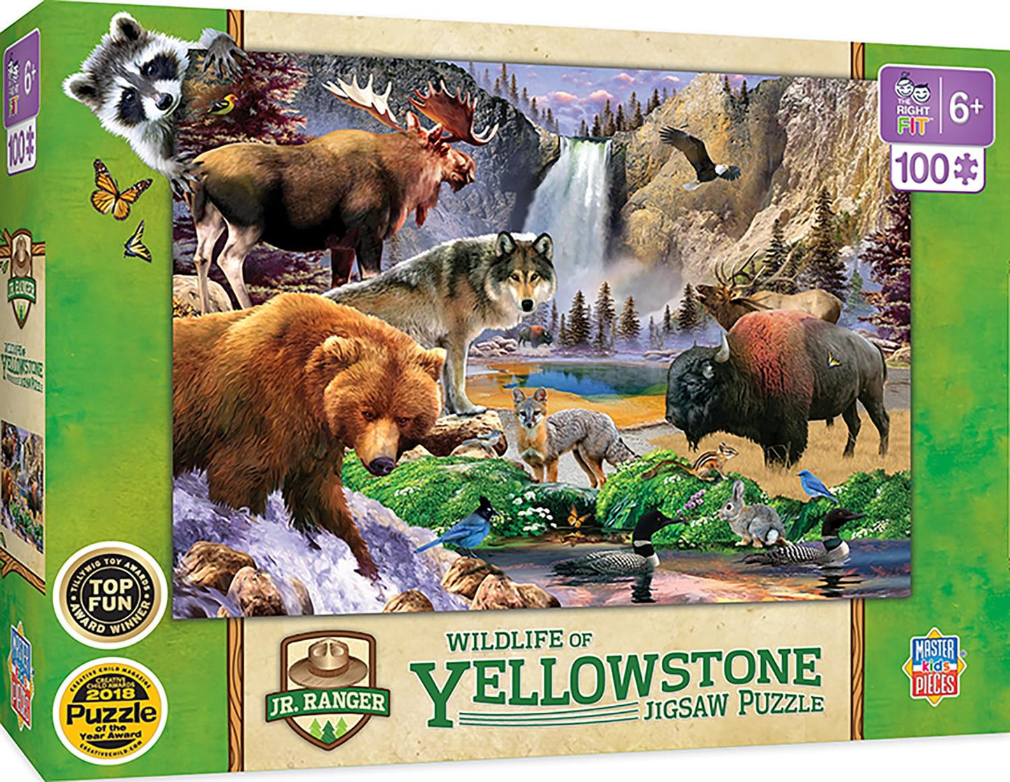 Wildlife of Yellowstone National Park 100 Piece Jigsaw Puzzle