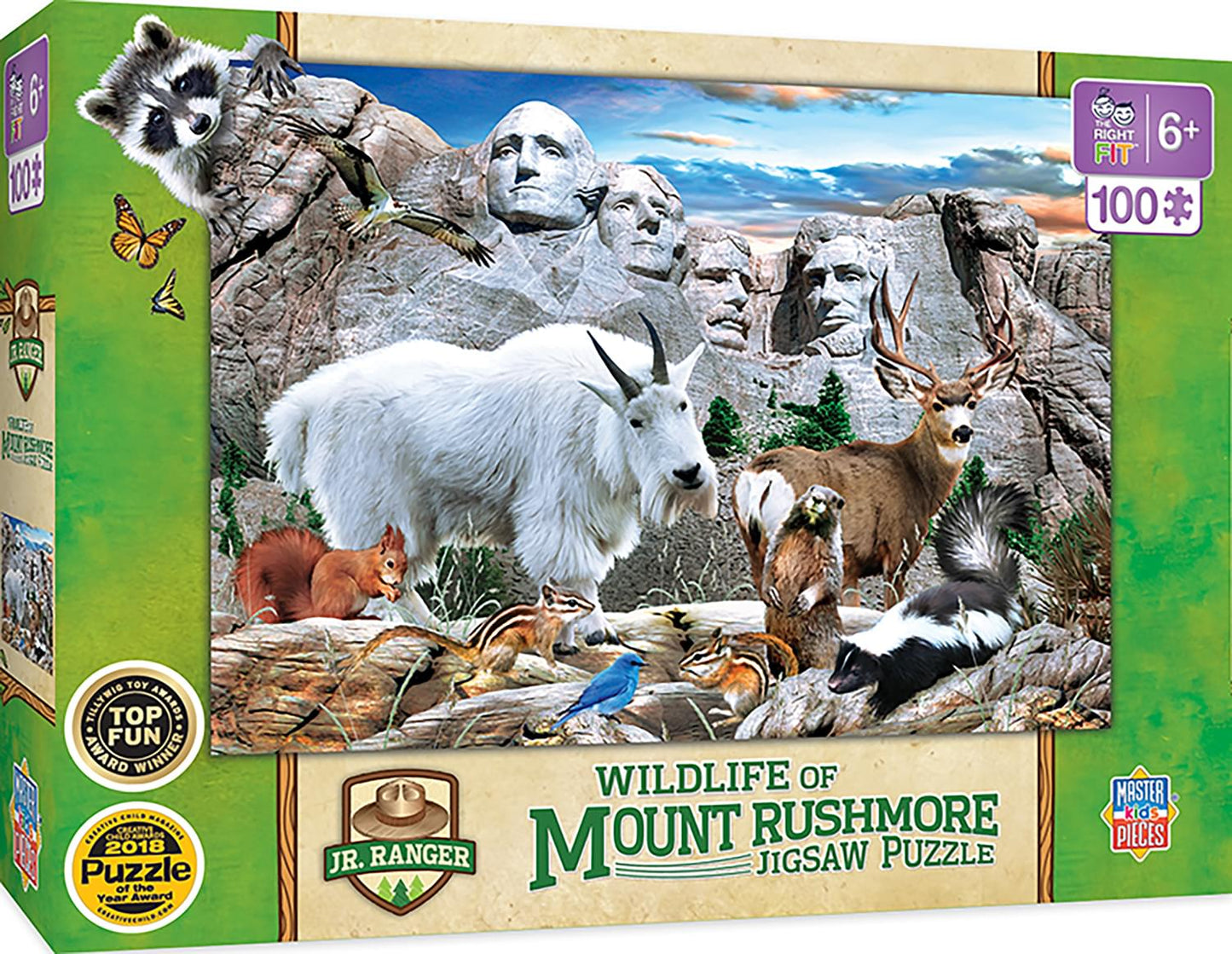 Wildlife of Mount Rushmore 100 Piece Jigsaw Puzzle