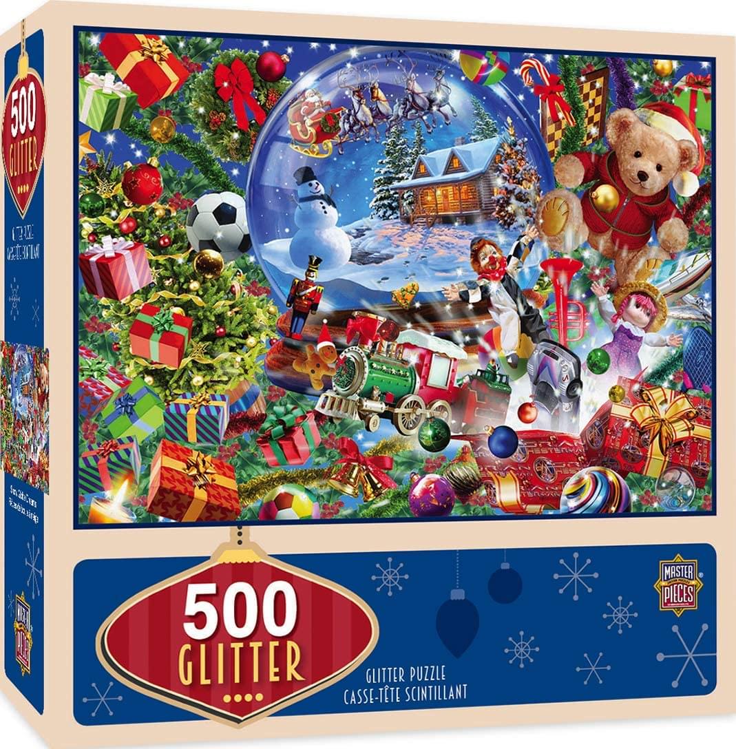 Snow Globe Dreams 500 Piece Glitter Jigsaw Puzzle