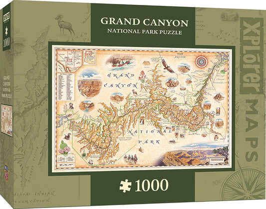 Xplorer Maps Grand Canyon 1000 Piece Jigsaw Puzzle