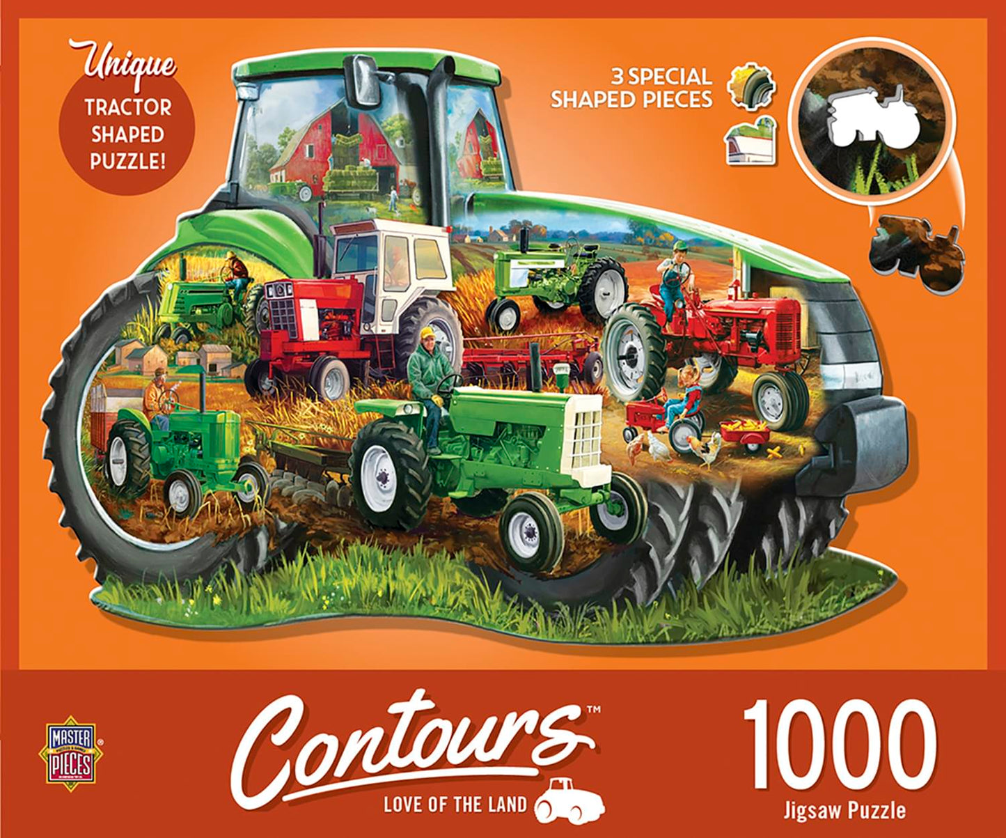 Tractor Shape 1000 Piece Jigsaw Puzzle