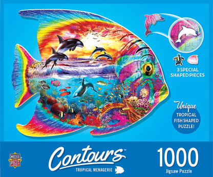 Tropical Fish Shape 1000 Piece Jigsaw Puzzle