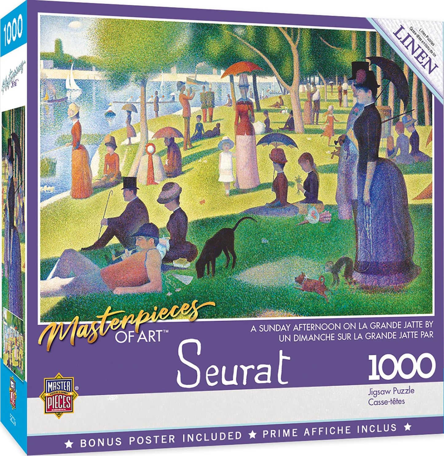 A Sunday on La Grande Jatte 1000 Piece Linen Jigsaw Puzzle