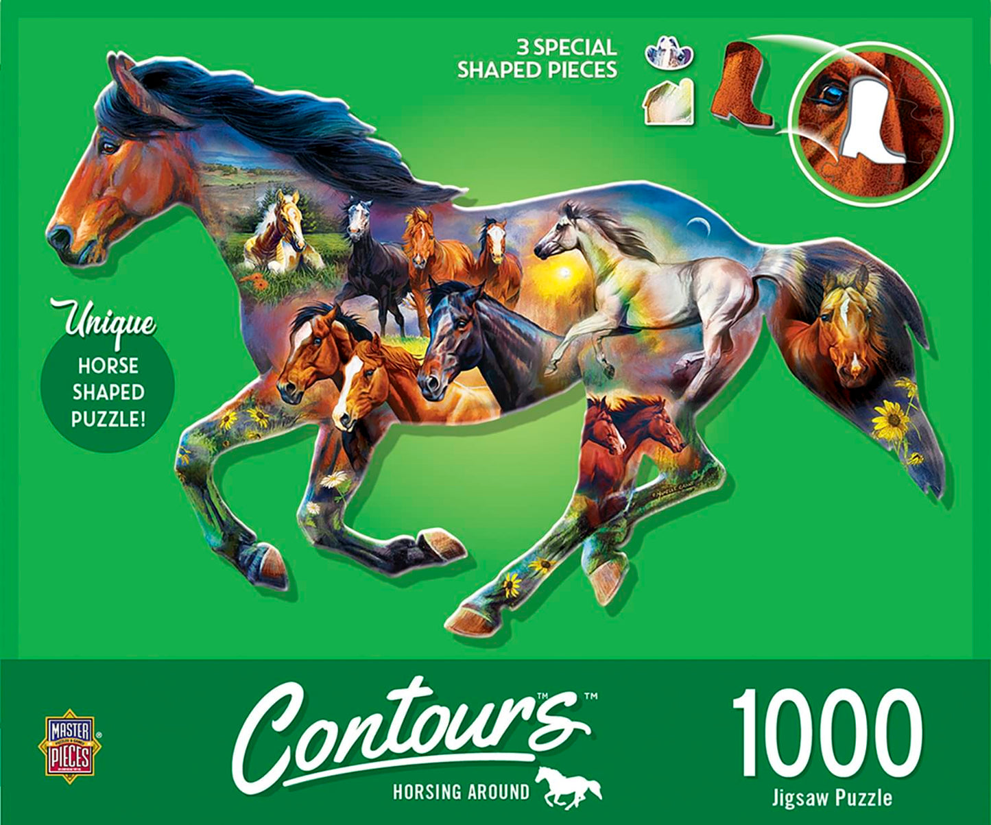 Wild Horse Shape 1000 Piece Jigsaw Puzzle