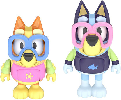 Bluey Action Figure 2 Pack § Pool Time Bluey & Bingo