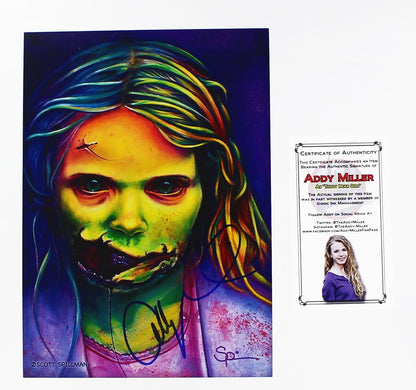 The Walking Dead Addy Miller As Teddy Bear Girl Autographed Art Print