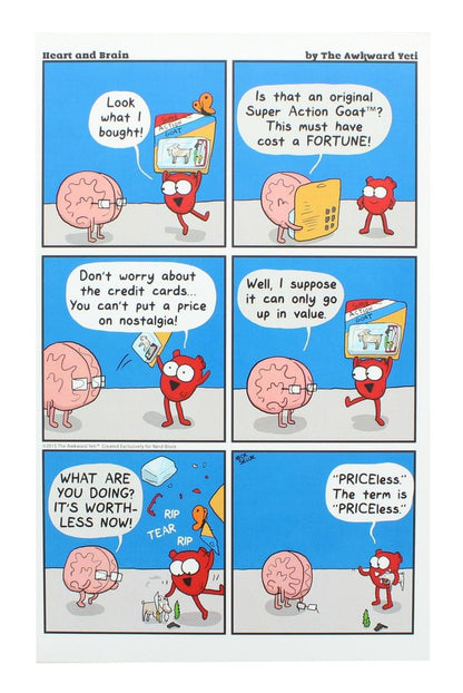 Heart and Brain Art Print by Awkward Yeti (Nerd Block Exclusive)