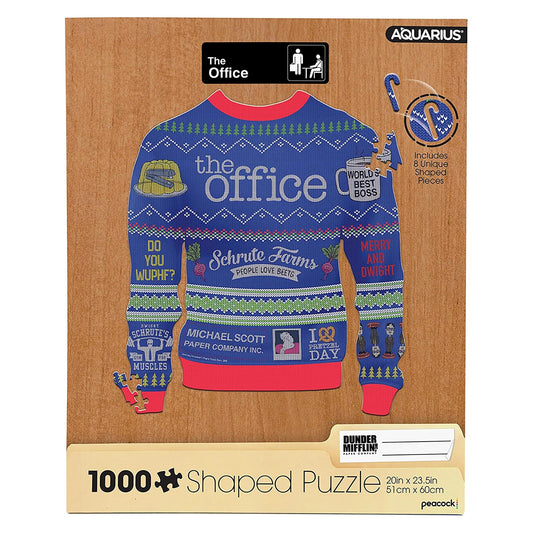 The Office Ugly Christmas Sweater Shaped 1000 Piece Jigsaw Puzzle