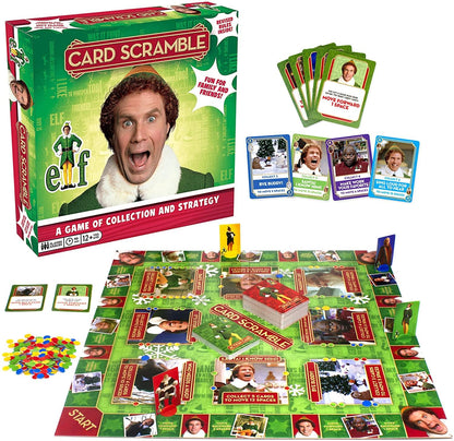 Elf Card Scramble Board Game