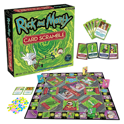 Rick and Morty Card Scramble Board Game