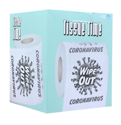 Tissue Time Wipe Out Coronavirus Novelty Toilet Paper § One Roll