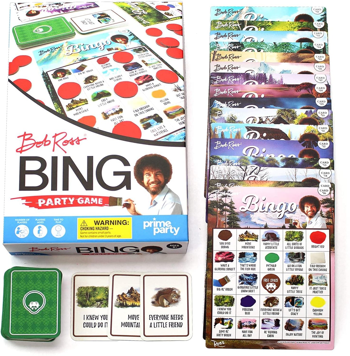 Bob Ross Bingo Party Game § Up to 16 Players